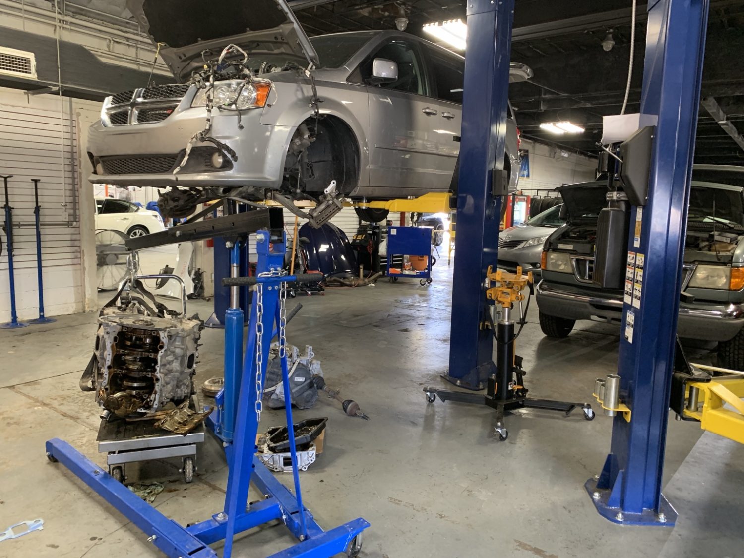 Engine and mechanical work in progress at McCoy Enterprises